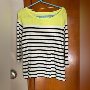 Striped 3/4 sleeve shirt